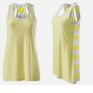 Cabi 100% Cotton Limoncello Striped Racerback Cutout Tank Top Size Small
